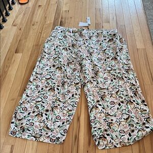 Tahari Multicolor Floral Print Pants